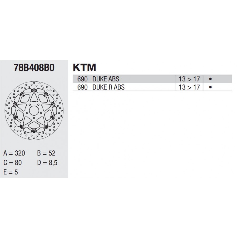 BREMBO Тормозной диск 78B408B0